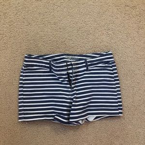 Old Navy blue and white striped shorts